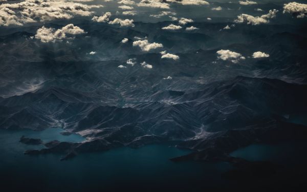 mountains, rocks, sea Wallpaper 2560x1600