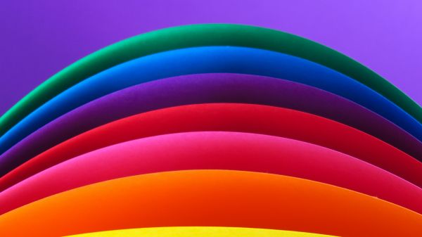Spectrum, waves, rainbow Wallpaper 1366x768