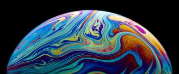 soap bubble, color, bright Wallpaper 3440x1440