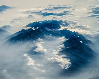 Alps, mountains, bird's eye view Wallpaper 1280x1024