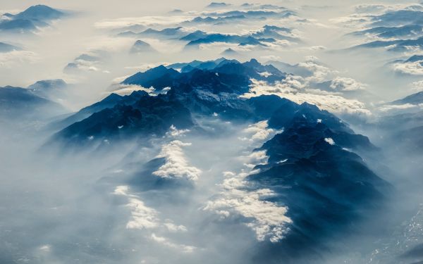 Alps, mountains, bird's eye view Wallpaper 1920x1200