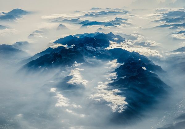 Alps, mountains, bird's eye view Wallpaper 4896x3419
