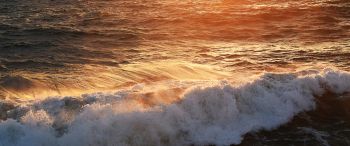 wave, sea, ocean Wallpaper 3440x1440