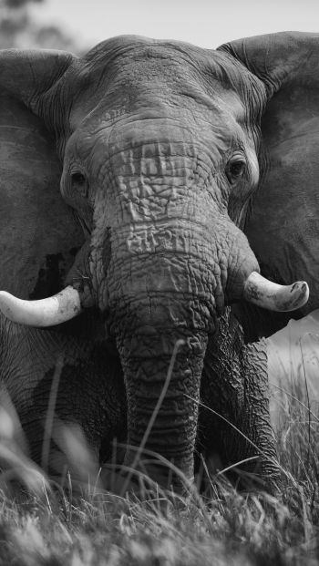 Обои 640x1136 слон, дикое животное