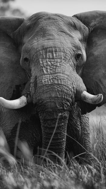 Обои 1440x2560 слон, дикое животное