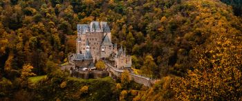 Обои 3440x1440 Замок Эльц, Германия
