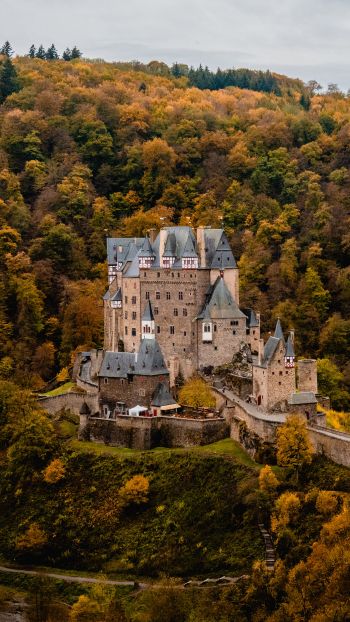 Обои 750x1334 Замок Эльц, Германия