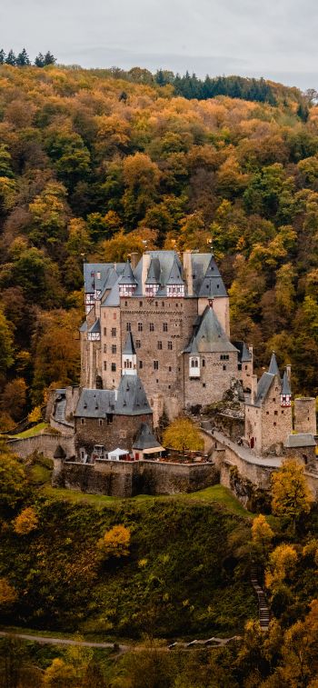 Обои 828x1792 Замок Эльц, Германия