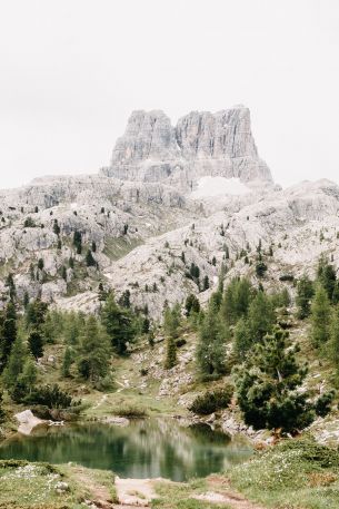 mountains, lake Wallpaper 640x960