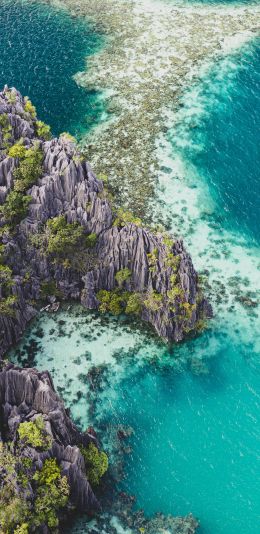 Philippines, lagoon Wallpaper 1080x2220