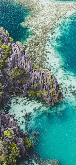 Philippines, lagoon Wallpaper 1284x2778