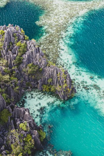 Philippines, lagoon Wallpaper 640x960