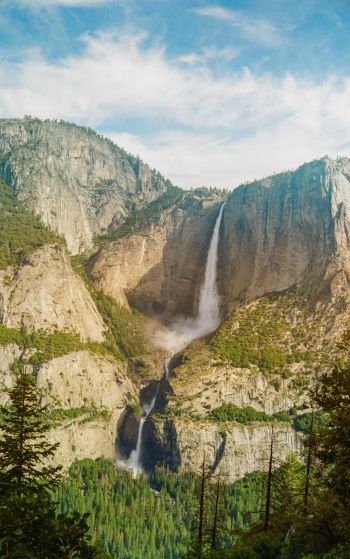 Обои 1752x2800 водопад, Йосемити