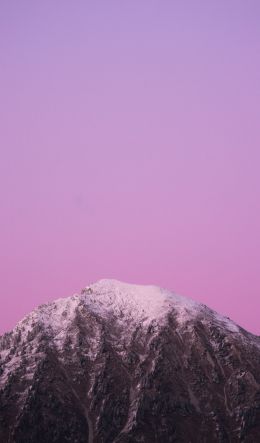 mountain, sky, pink Wallpaper 600x1024