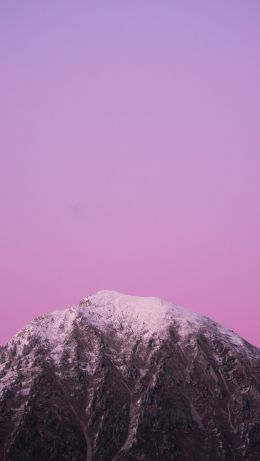 mountain, sky, pink Wallpaper 640x1136