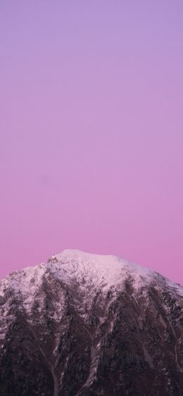 mountain, sky, pink Wallpaper 1284x2778