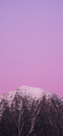 mountain, sky, pink Wallpaper 1170x2532