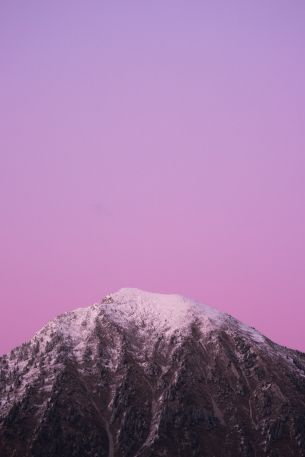mountain, sky, pink Wallpaper 3072x4608