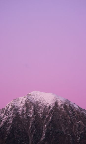 mountain, sky, pink Wallpaper 1200x2000