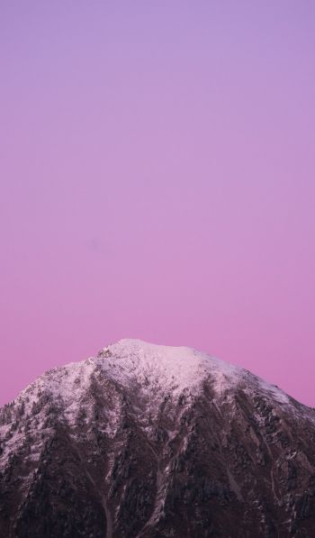 mountain, sky, pink Wallpaper 600x1024