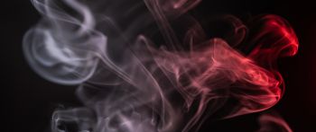 smoke, silhouette, outline Wallpaper 2560x1080
