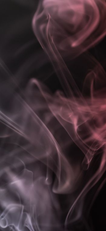 smoke, silhouette, outline Wallpaper 1284x2778