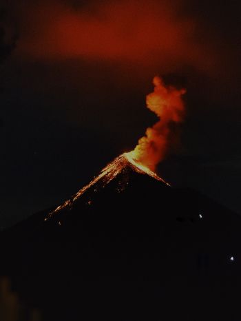 volcano, eruption Wallpaper 1620x2160