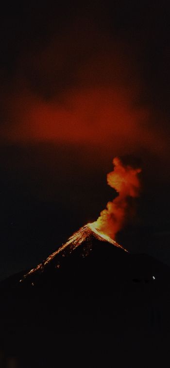 volcano, eruption Wallpaper 828x1792