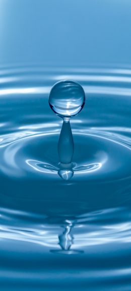 drop, water, blue Wallpaper 720x1600