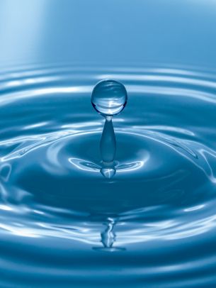 drop, water, blue Wallpaper 1668x2224