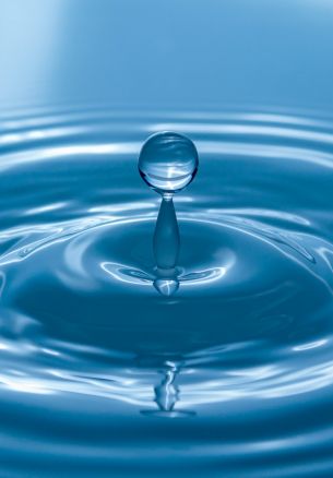 drop, water, blue Wallpaper 1640x2360