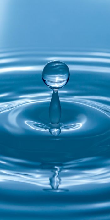 drop, water, blue Wallpaper 720x1440