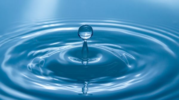 drop, water, blue Wallpaper 1280x720
