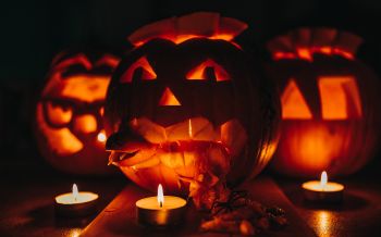 halloween, pumpkin, candles Wallpaper 1920x1200