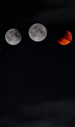 moon, starry sky Wallpaper 600x1024