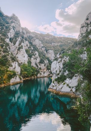 river, mountains Wallpaper 1640x2360