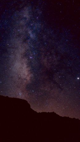 milky way, starry night Wallpaper 640x1136