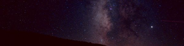 milky way, starry night Wallpaper 1590x400