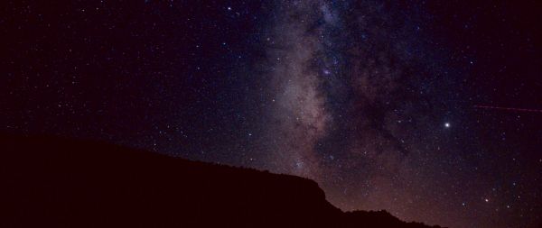 milky way, starry night Wallpaper 2560x1080