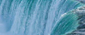 Обои 3440x1440 водопад, вода, голубой