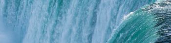 waterfall, water, blue Wallpaper 1590x400