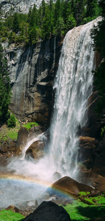 waterfall, landscape Wallpaper 1080x2280