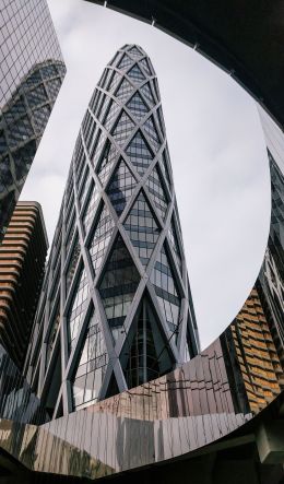 high-rise, glass, sky Wallpaper 600x1024