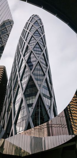 high-rise, glass, sky Wallpaper 1080x2220