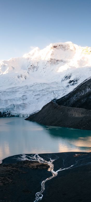 mountains, lake, snow Wallpaper 720x1600