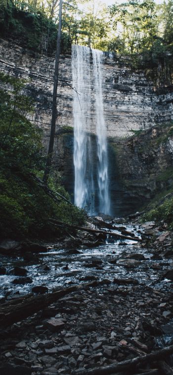 Tewes Falls, waterfall, landscape Wallpaper 1242x2688