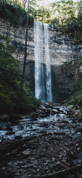 Tewes Falls, waterfall, landscape Wallpaper 1080x2340
