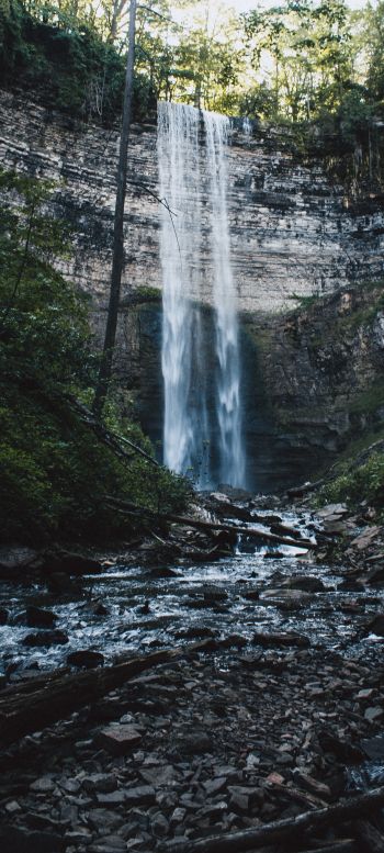 Tewes Falls, waterfall, landscape Wallpaper 1080x2400