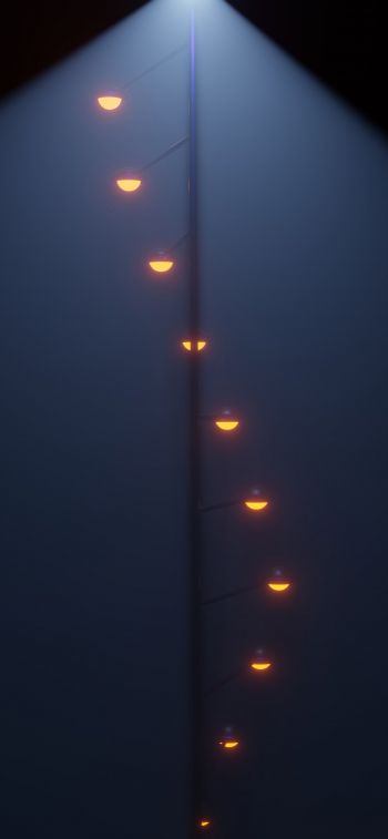 Обои 828x1792 Непал, ночь, фонарь