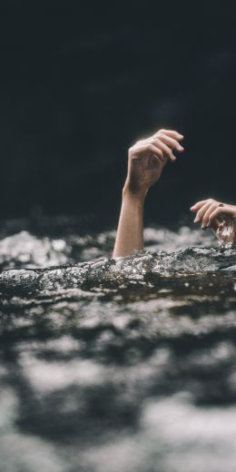 hands, lake Wallpaper 720x1440